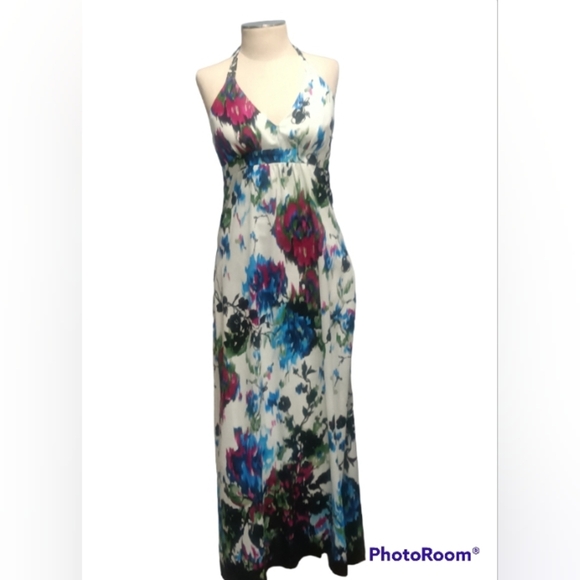 Dress Barn Floral halter dress size 8 - Picture 1 of 6